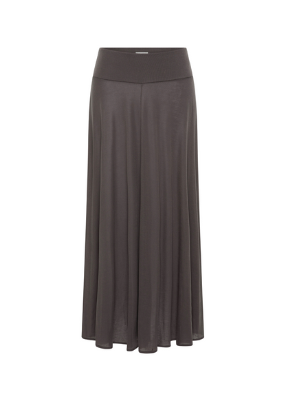 Dark gray long skirt on a white background