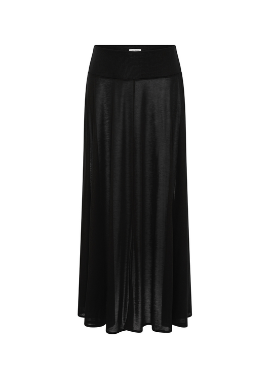 Black long skirt on a white background