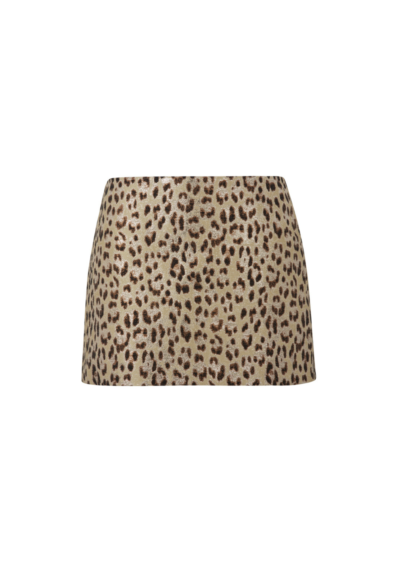 Leopard print skirt on a white background