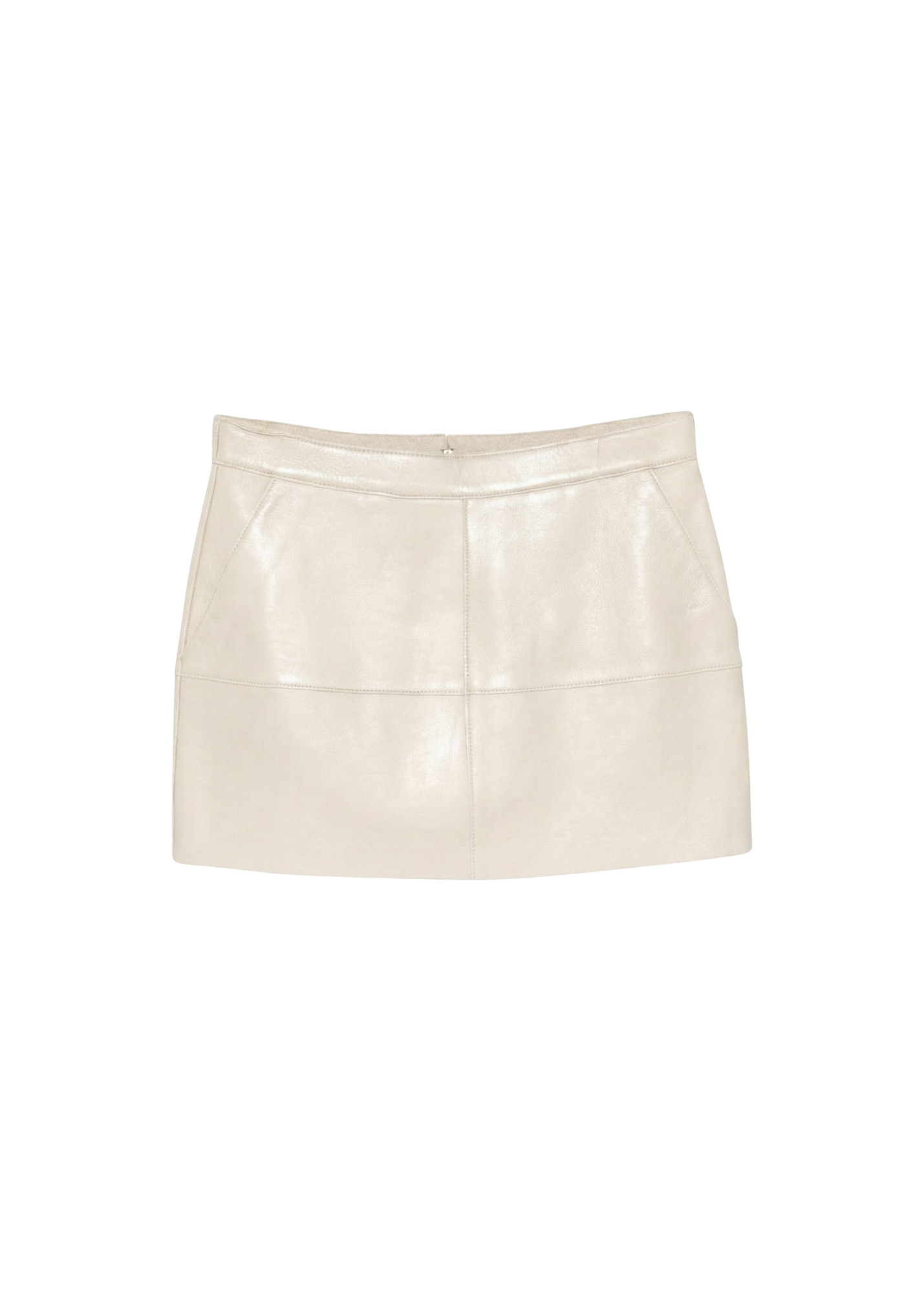 White leather skirt on a white background