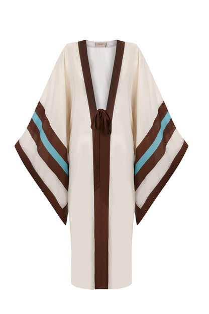 Bold Stripes Maxi Short Robe