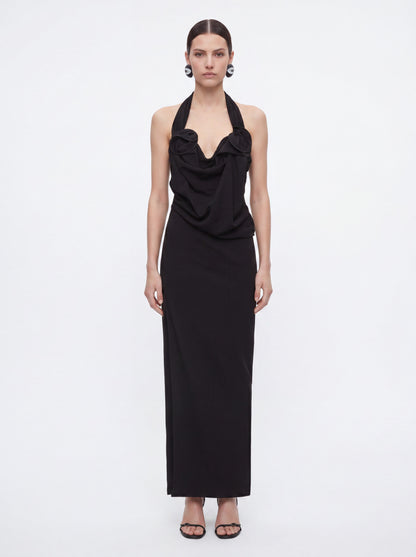 Halter Corset Draped Dress