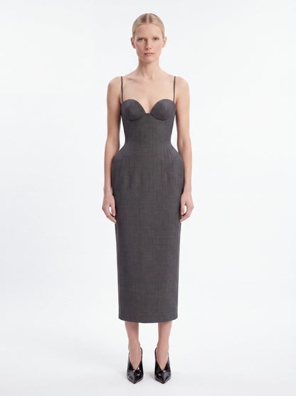 Wool Bustier Dress