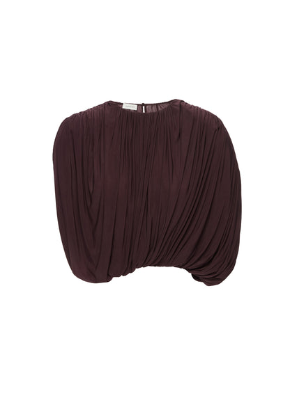 Draped Top in Bordeaux