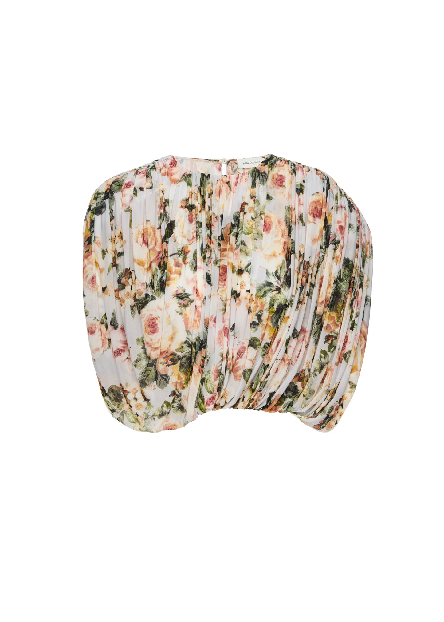 Sleeveless Ruched Bubble Top in Floral Print