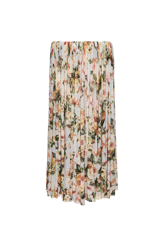 Gathered Waist Skirt in Floral Print