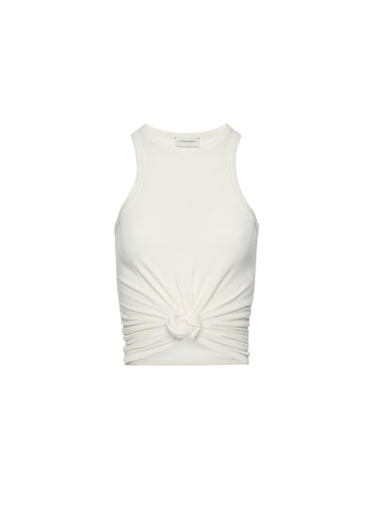 Knotted Tank Top in Cream