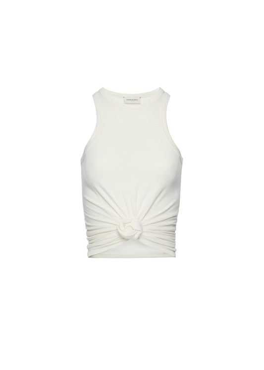 Knotted Tank Top in Cream