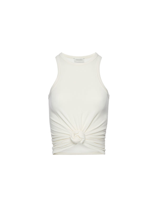 Knotted Tank Top in Cream