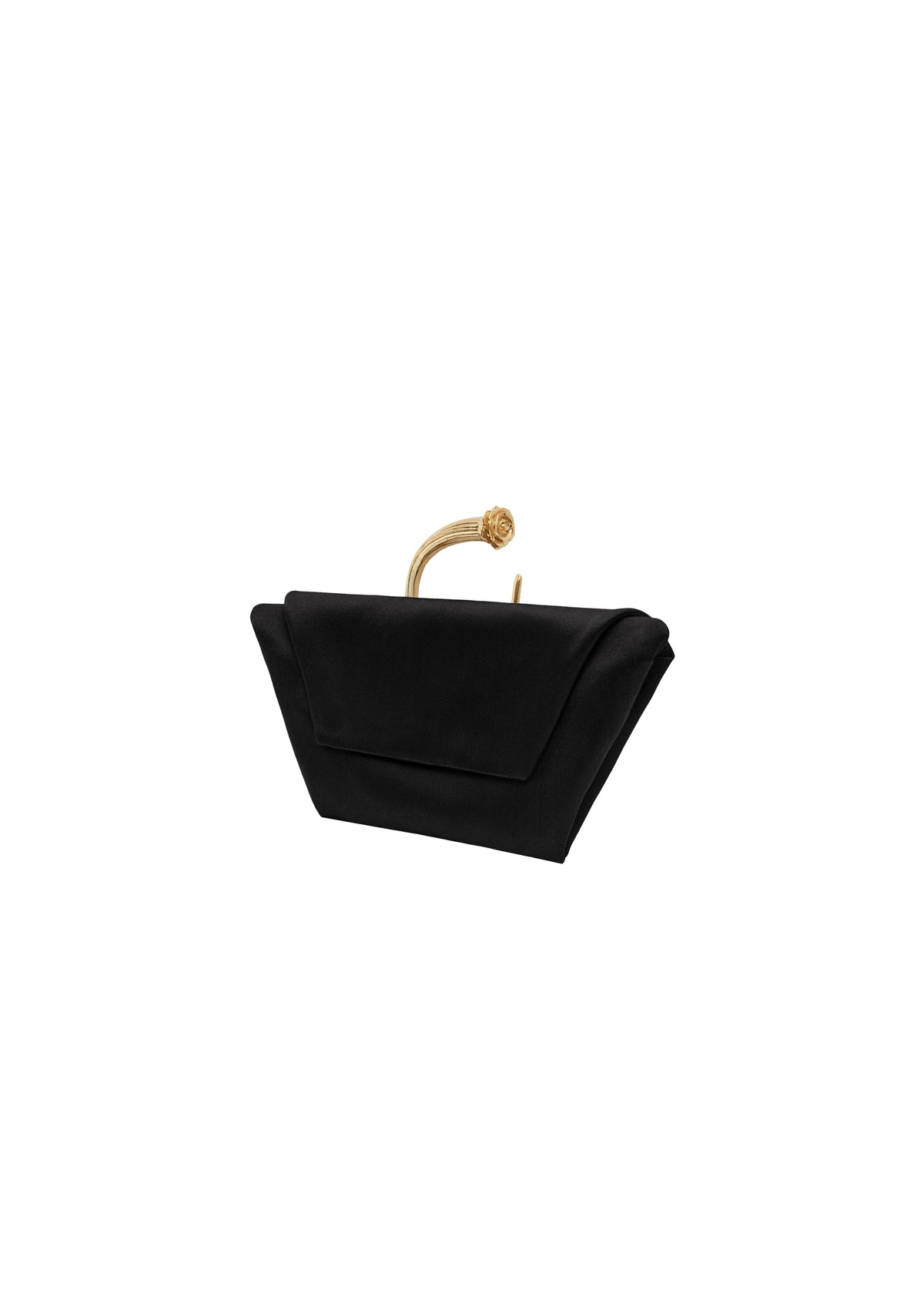 Bracelet Bag in Black Satin