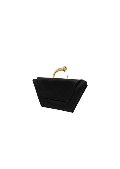 Bracelet Bag in Black Satin