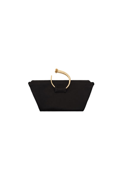 Bracelet Bag in Black Satin