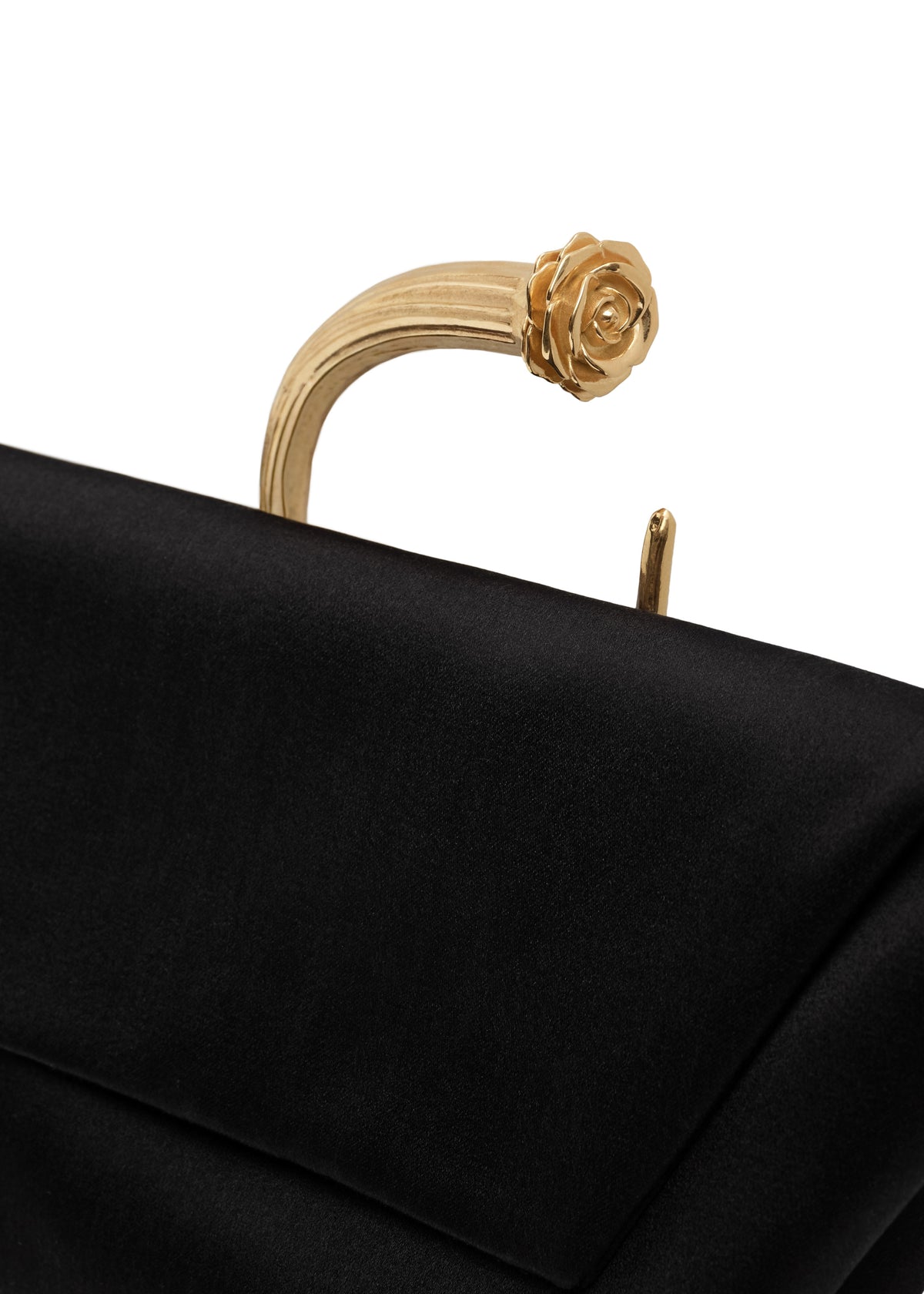 Bracelet Bag in Black Satin