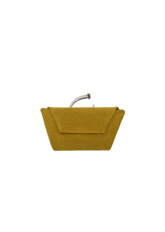 Bracelet Bag in Green Satin