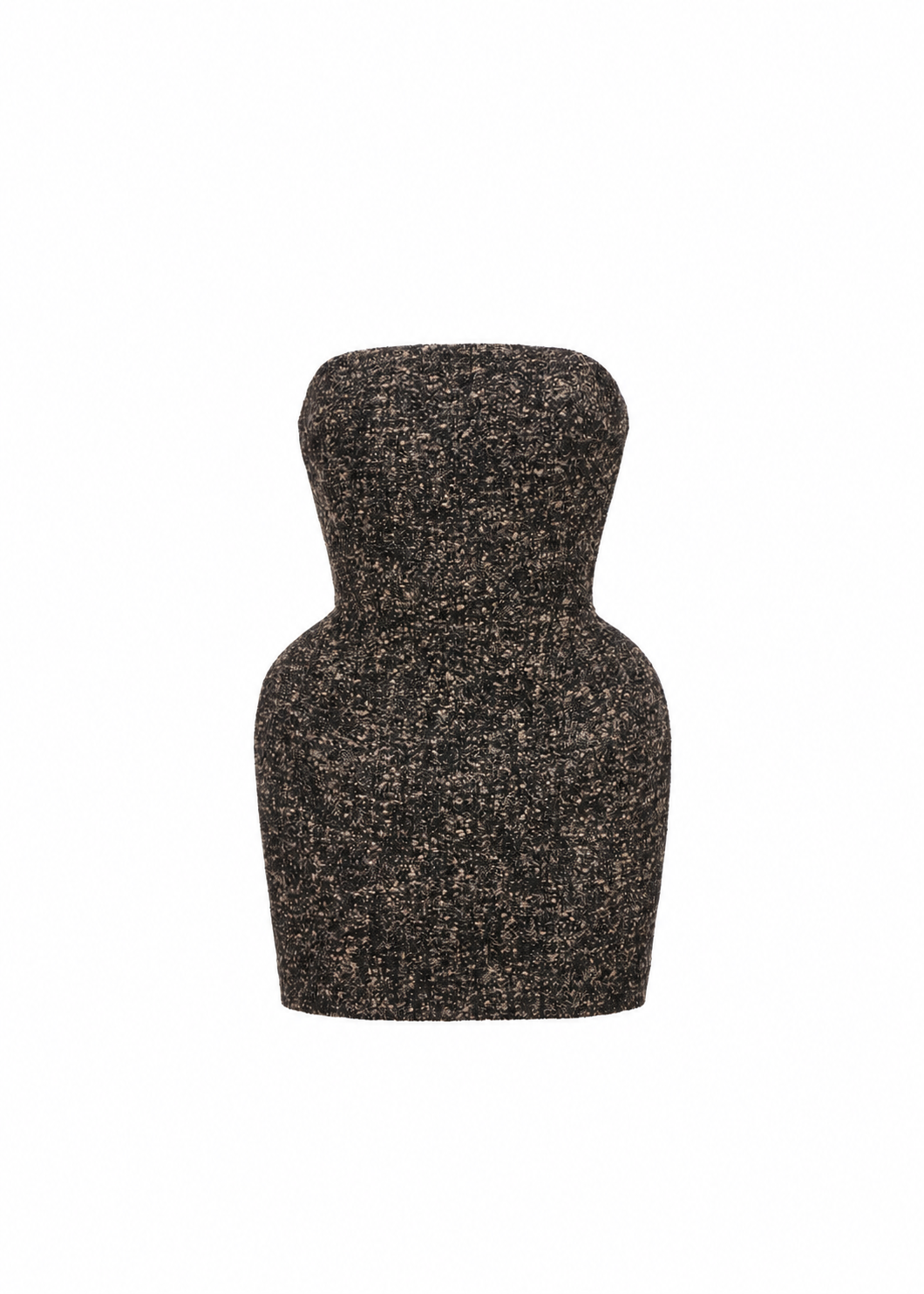 Strapless Mini Dress in Brown