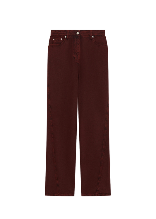 Maroon pants on a white background