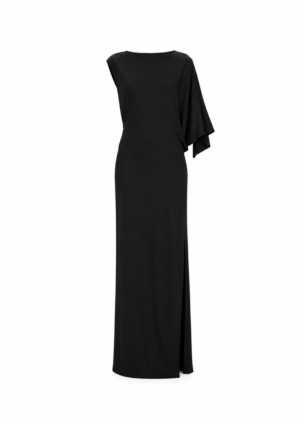 Draped Sleeve Cutaway Gown