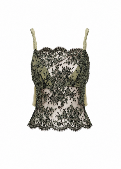 Aluna Lace Draped Top