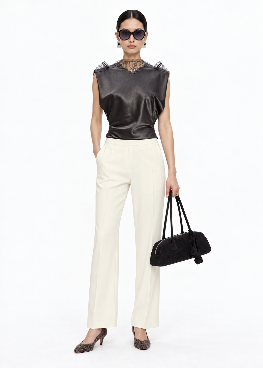 Bias Crepe Trouser