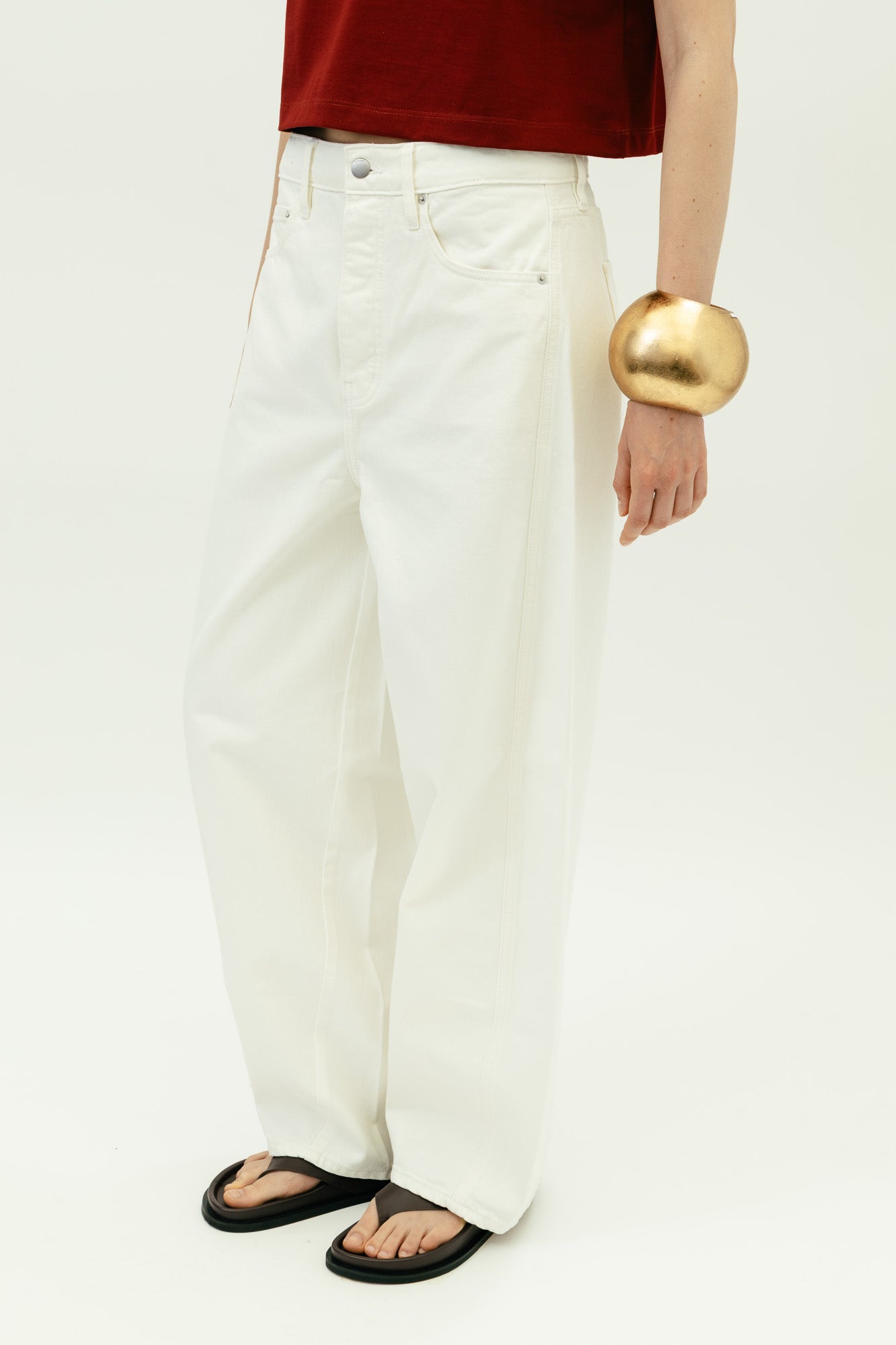 Mid Rise Balloon Jeans