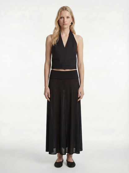 Fluid Jersey Skirt | Black