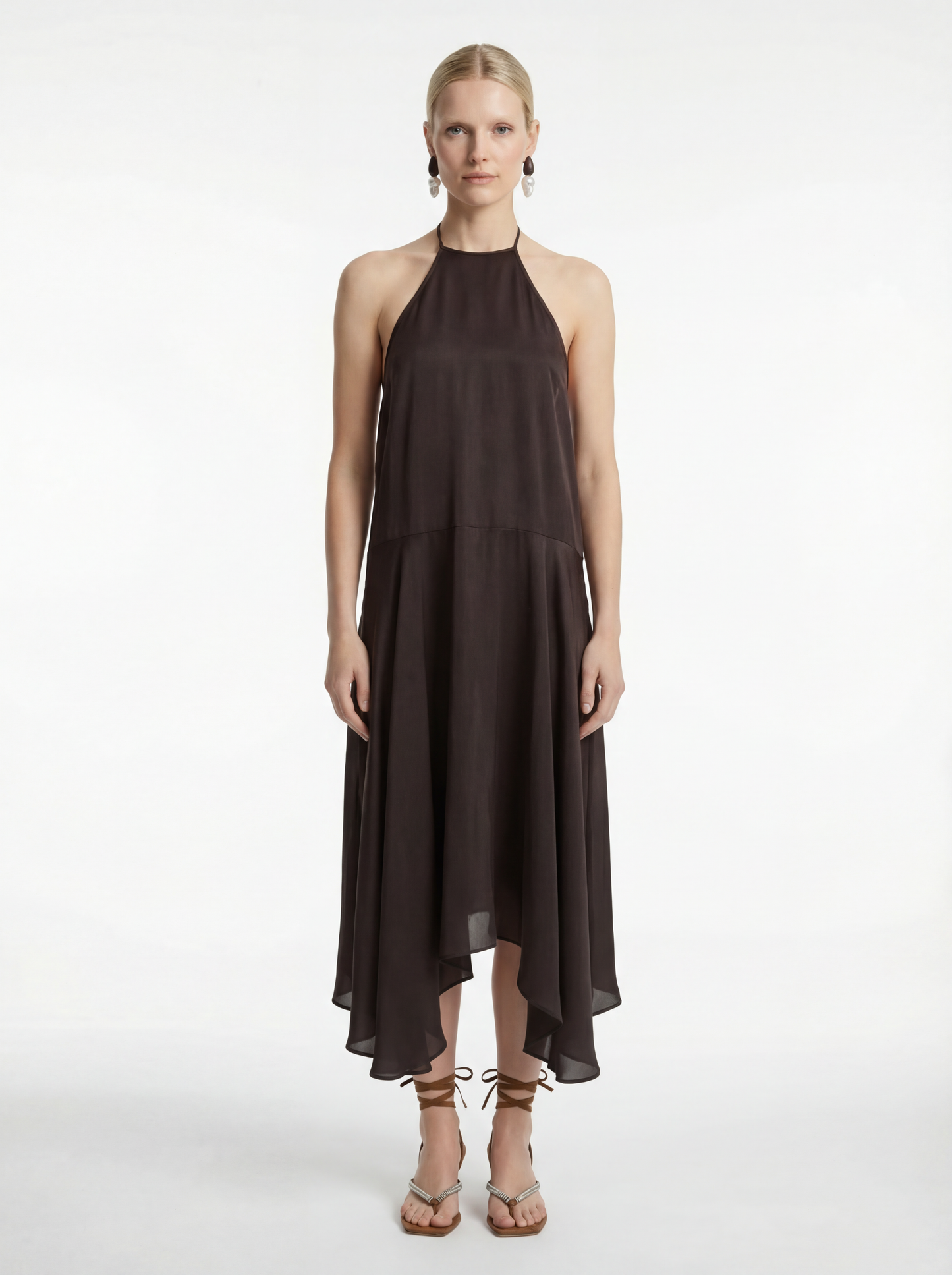 Silk Handkerchief Halter Dress