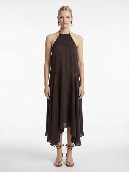 Silk Handkerchief Halter Dress