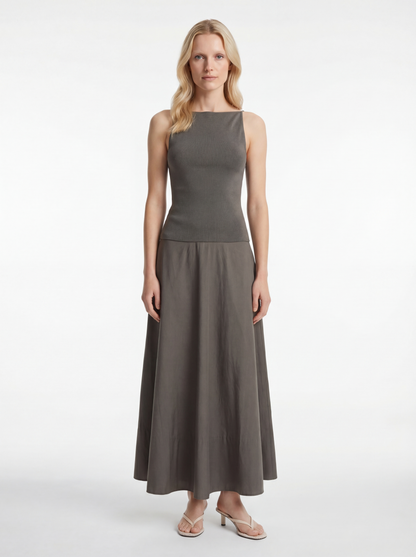Backless Circle Hem Dress