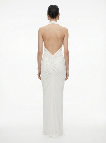 The 'Venus' Gathered Cupro Dress