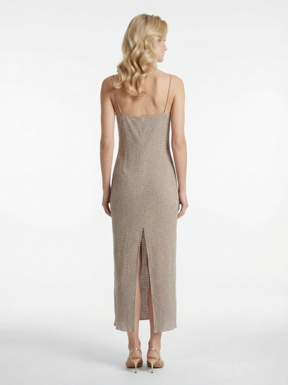 Sleeveless Crepe Beach Midi Dress