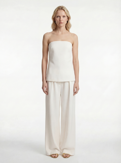 Strapless Rouleau Tie Top