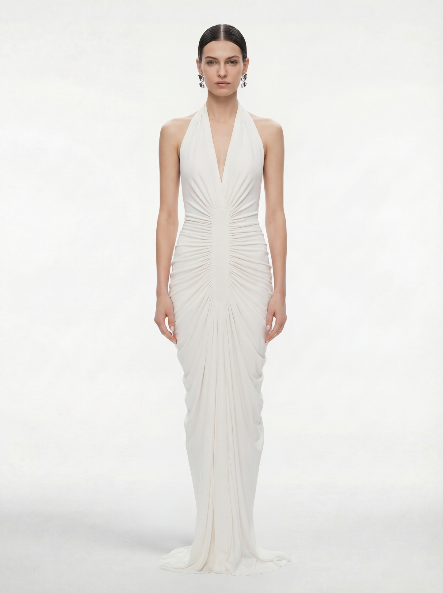 The 'Venus' Gathered Cupro Dress