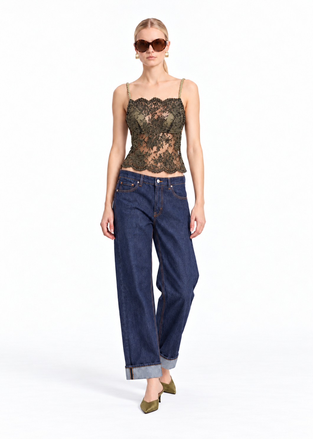 Aluna Lace Draped Top