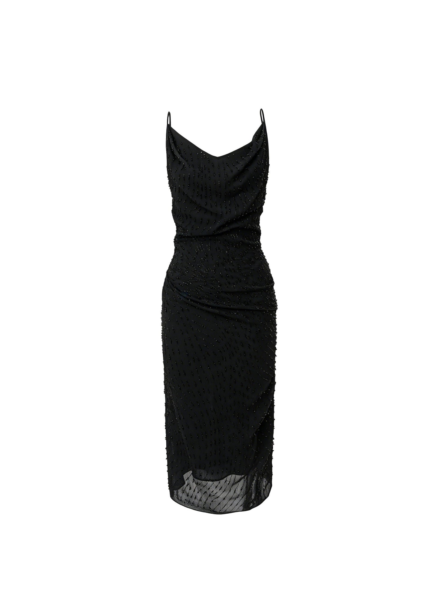 Jacques Wei Beaded Dropped Collar Camisole Dress
