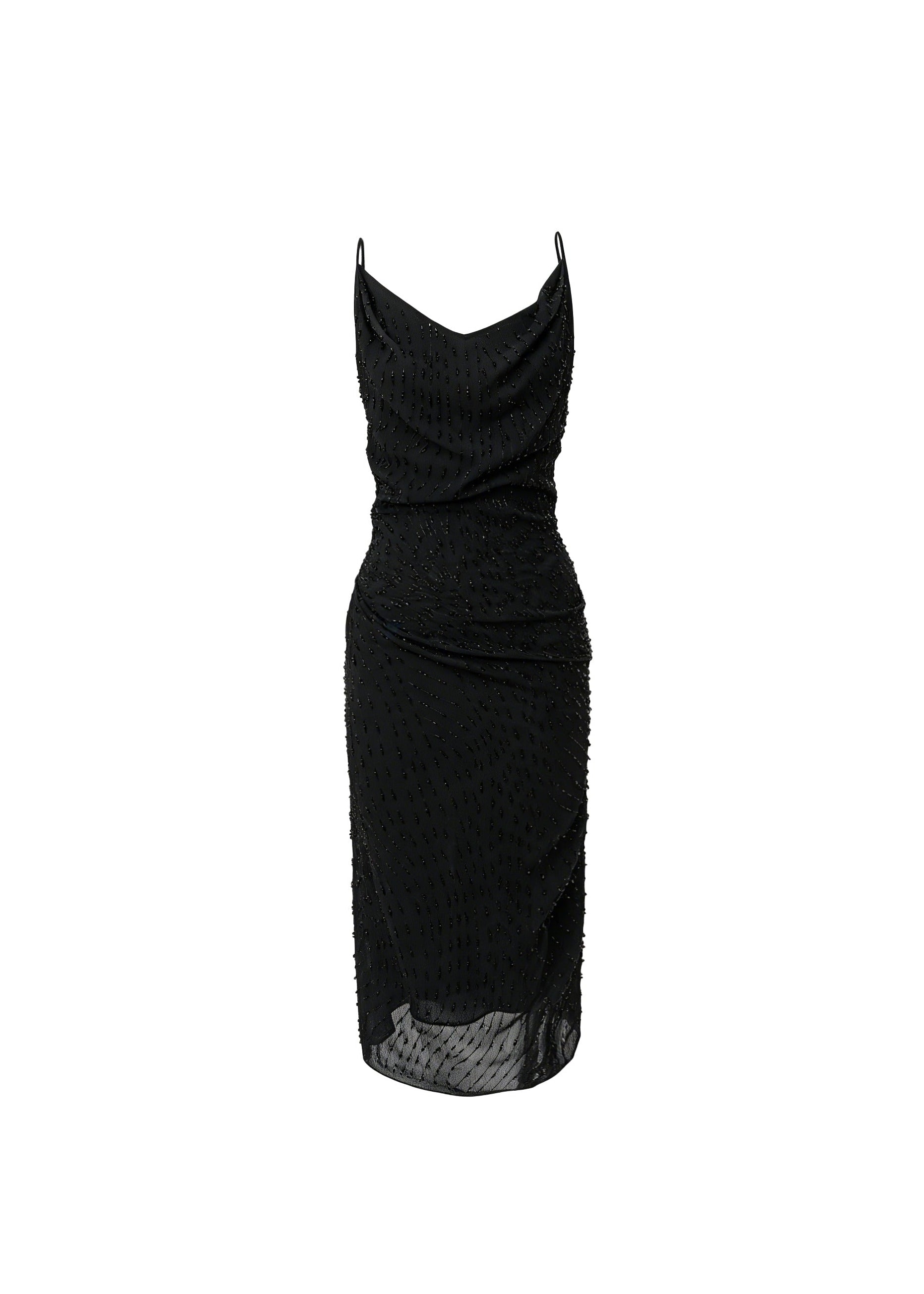 Jacques Wei Beaded Dropped Collar Camisole Dress