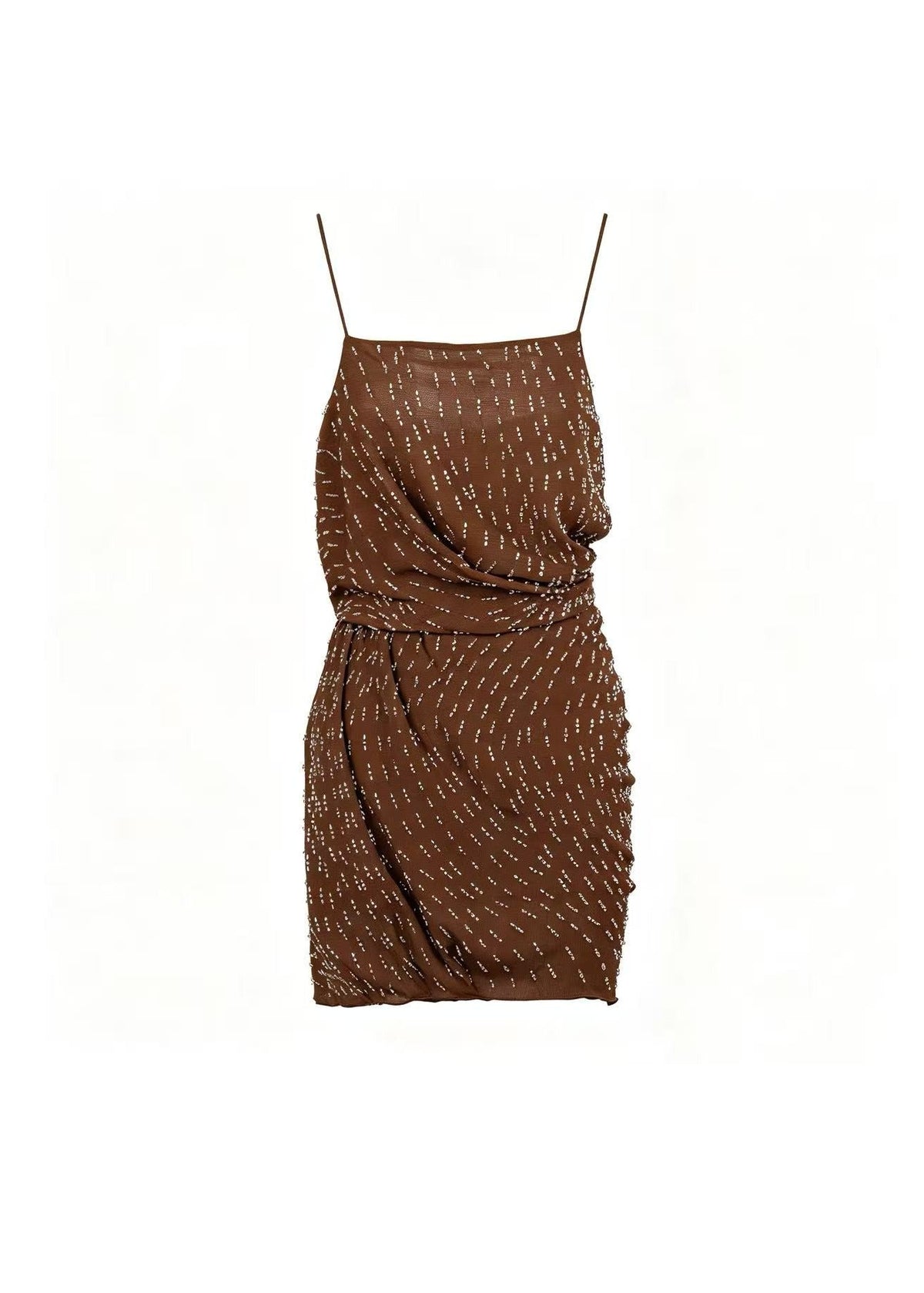 Jacques Wei Beaded Bias-Cut Short Camisole Dress