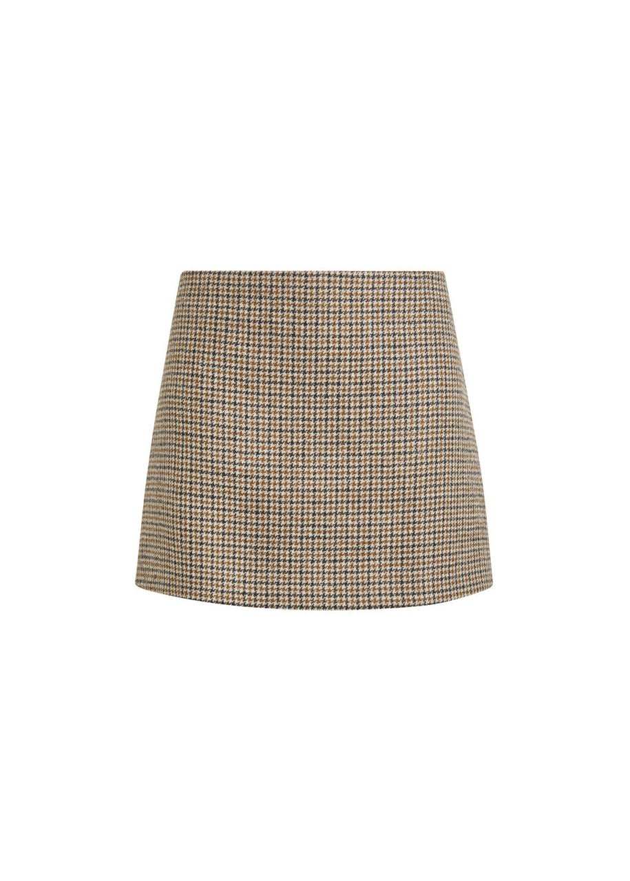 Tweed Check Miniskirt