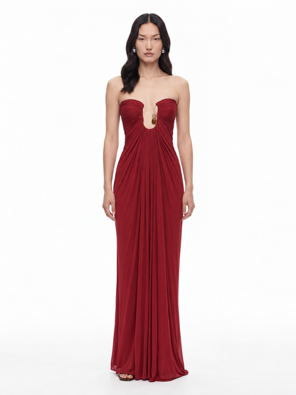 Helix Crystal Strapless Gown