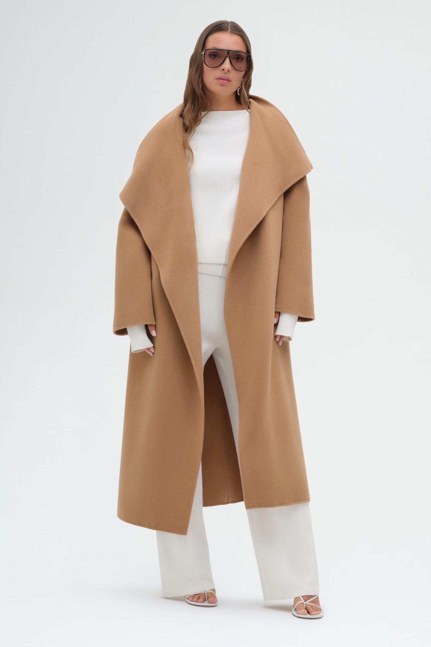 Maxi Coat with Scarf