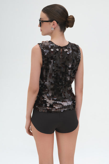 Full Sequins Blouse