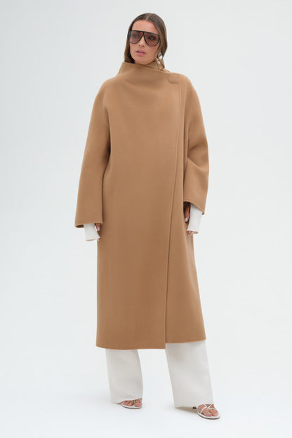 Maxi Coat with Scarf