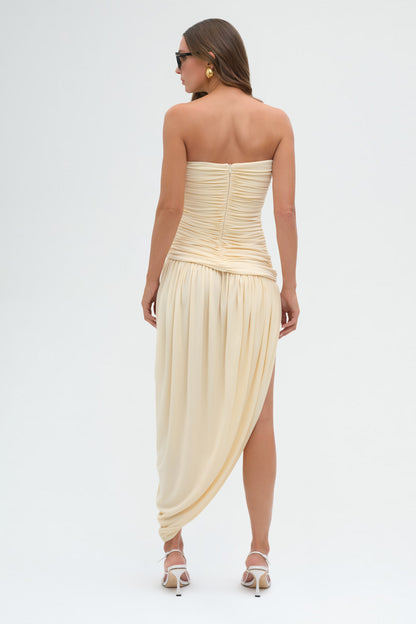 Draped Bustier Dress