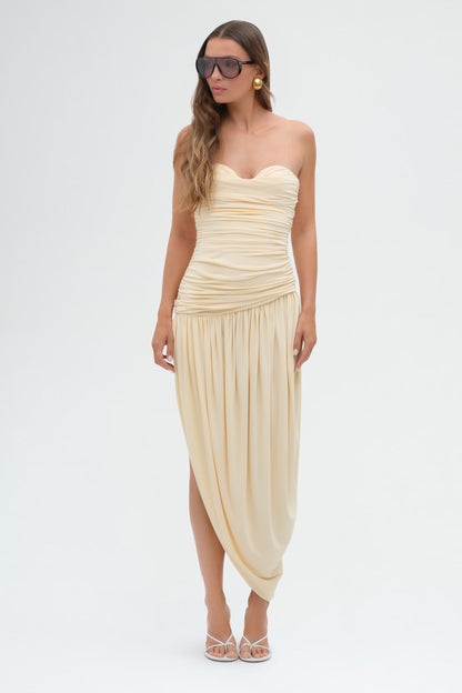 Draped Bustier Dress