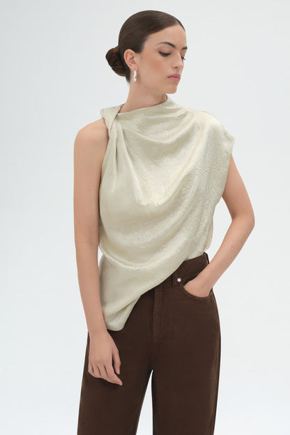 Twist Shoulder Top | Pistachio