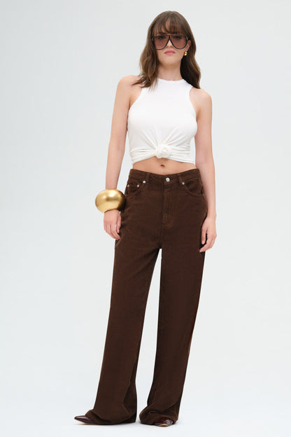 Knotted Tank Top in Cream