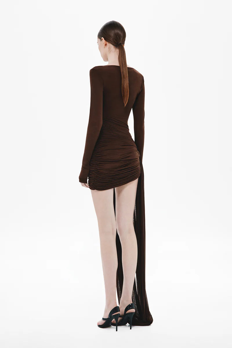 The 'Sari' Long Sleeve Stocking Mini Dress