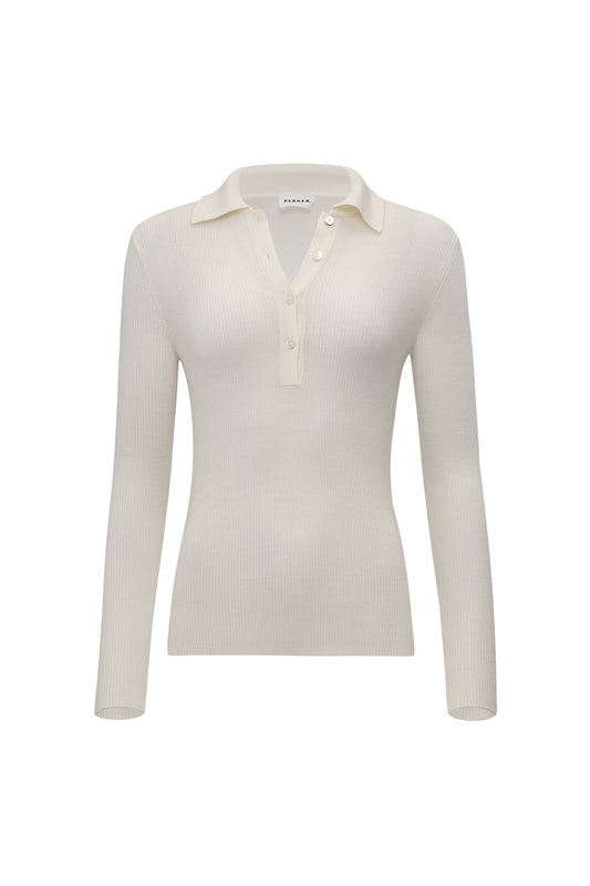 Wool Ribbed Sweater | Panna