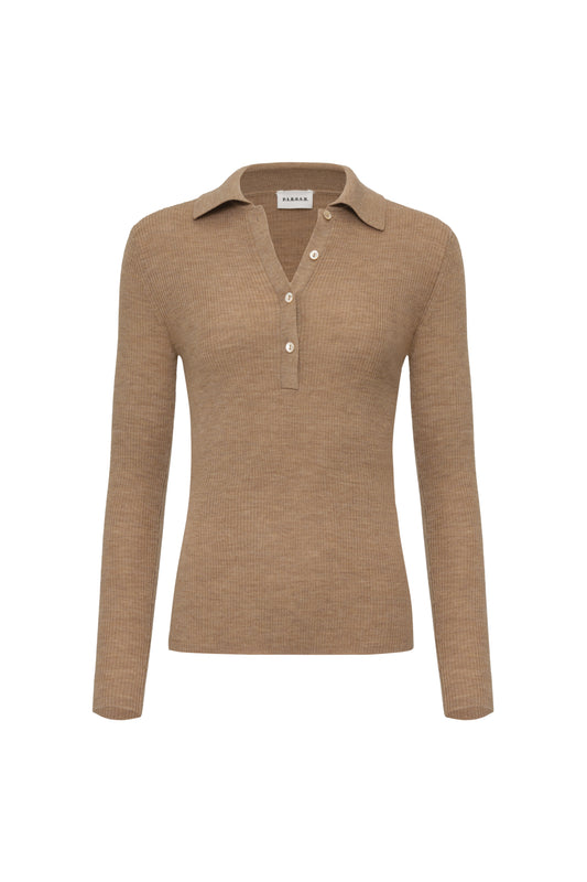 Wool Ribbed Sweater | Cammelo