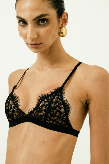 Lace Bralette in Black