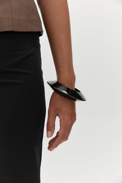 Saucer Bangle - Black